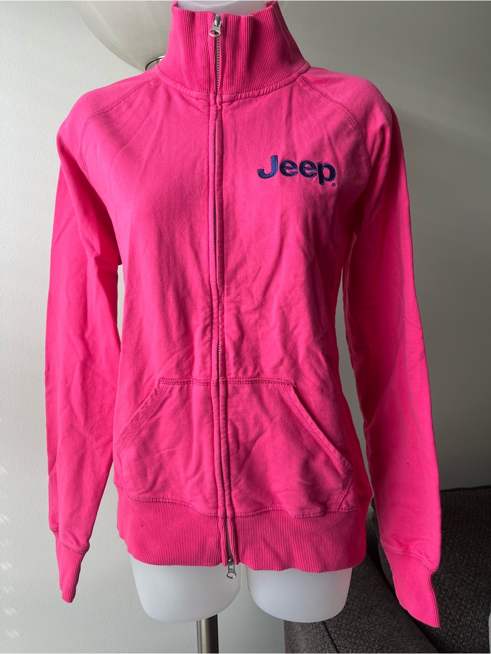 Jeep Hot Pink Zip-Front Mock Neck Zip Up - Picture 2 of 5